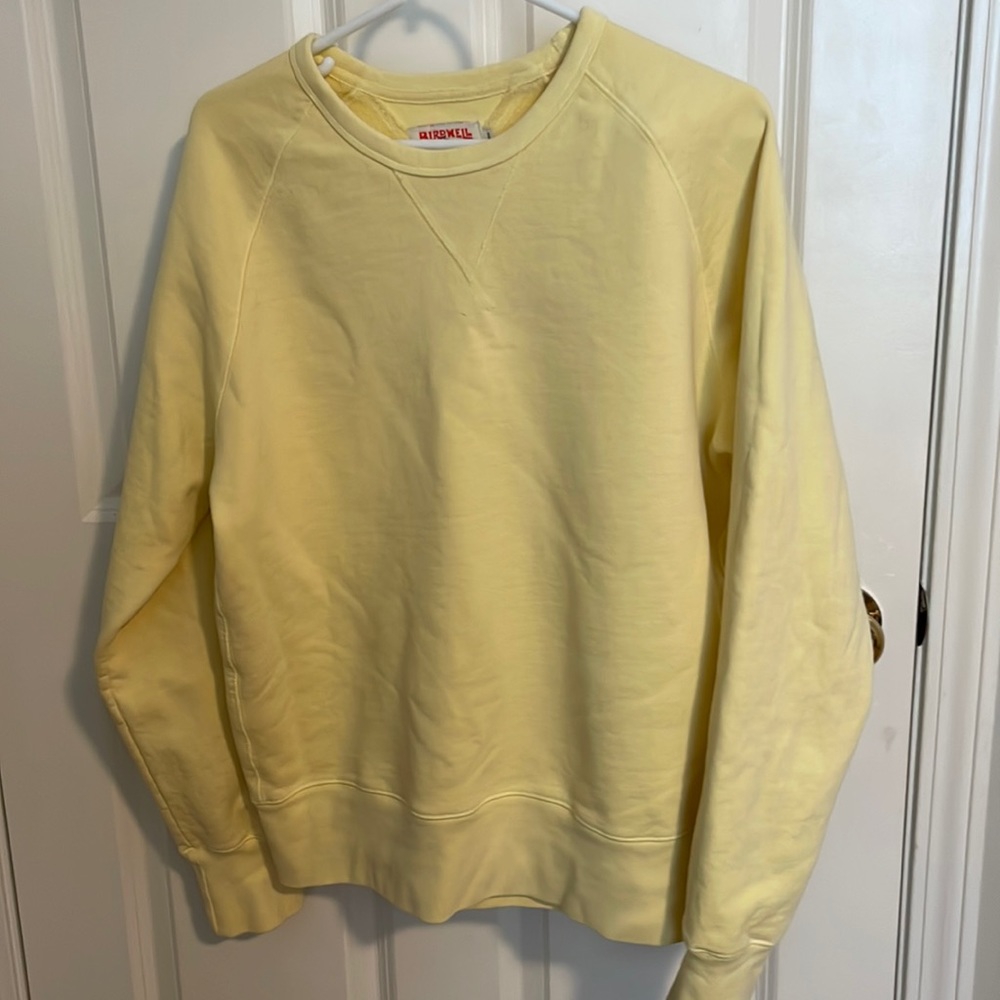 Birdwell Beach Britches yellow crew neck sweatshirt.
